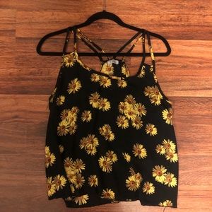 Strappy sunflower top